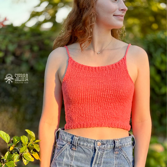 Soleil Tank - Cotton - Beginner's Knitting Kit