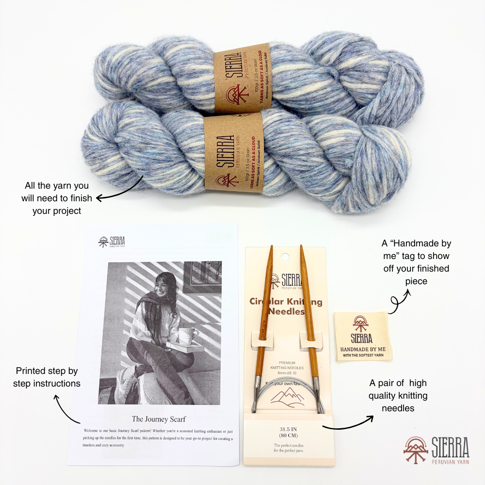 The Journey Scarf - Beginner's Knitting Kit