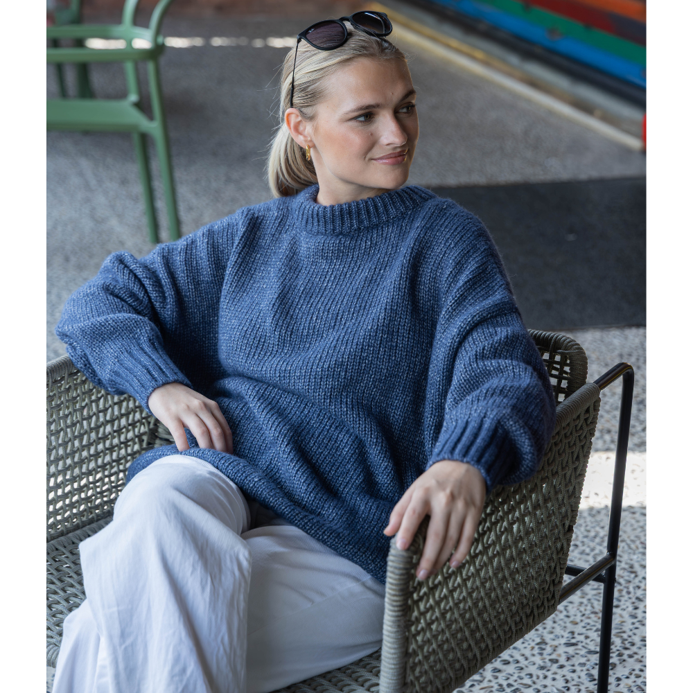 Sweater Knitting Kit Andean Solid Pullover 2