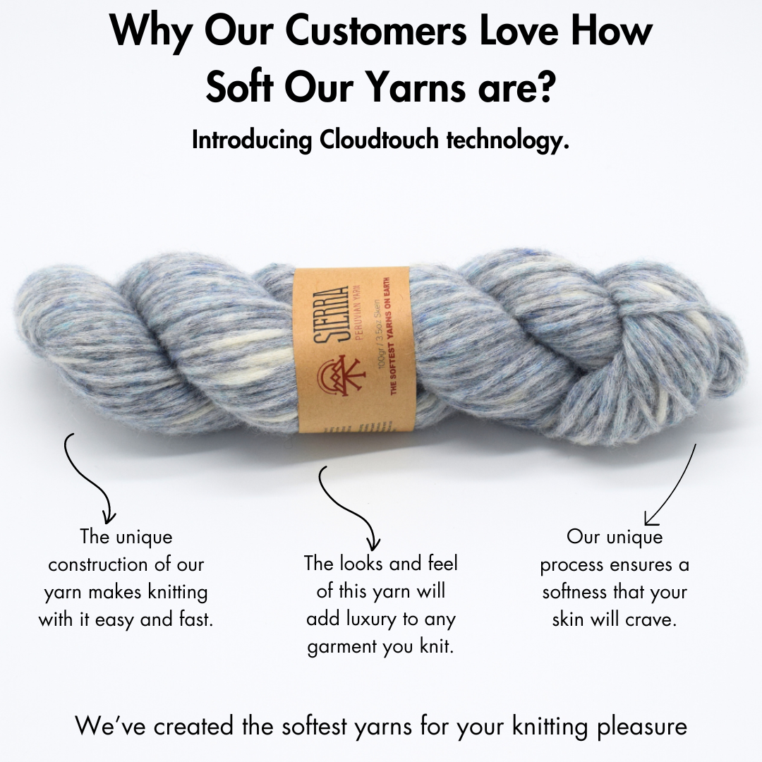 Cloudy Stripes Sweater - Beginner's Crochet Kit