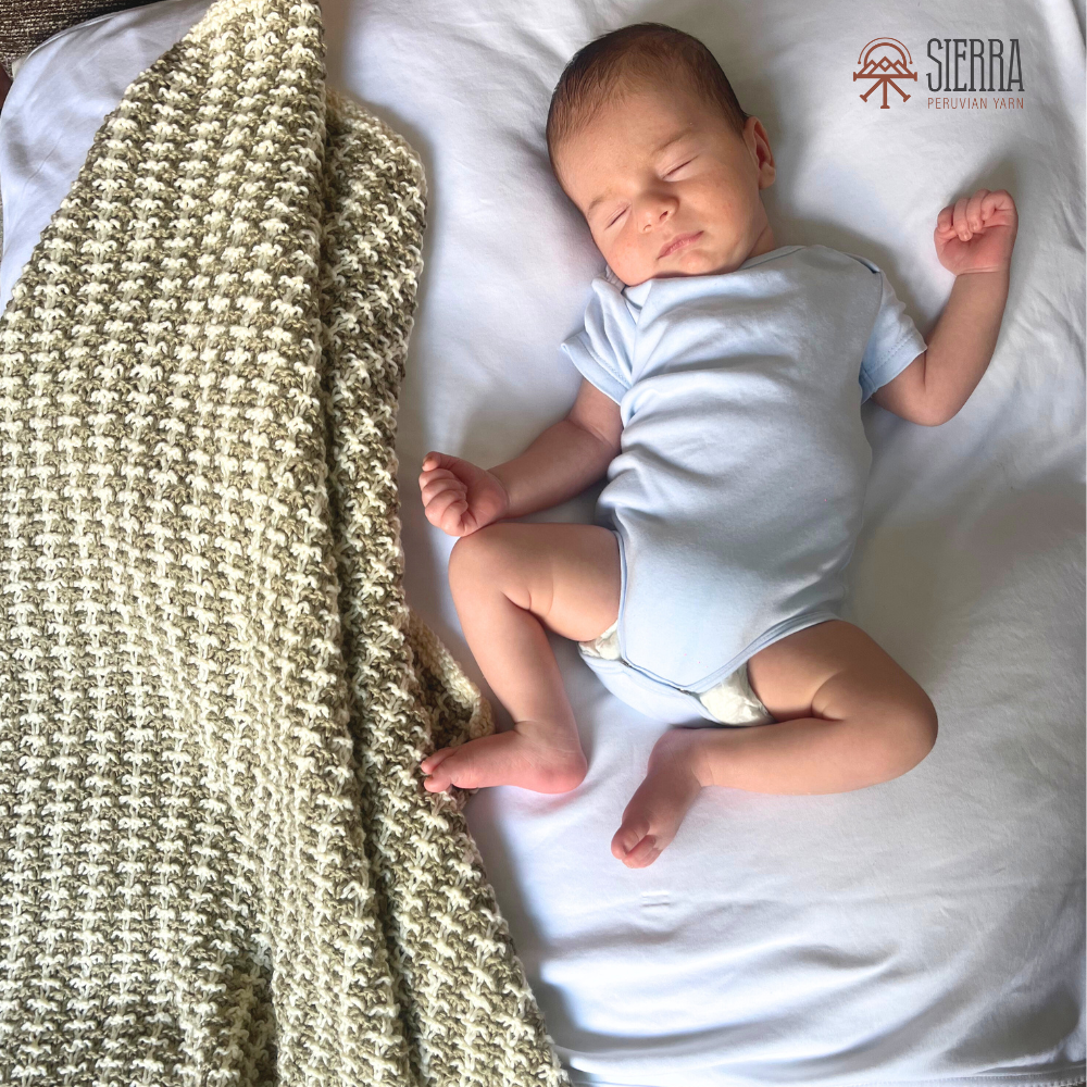 Moonbloom Baby Blanket - Beginner's Knitting Kit