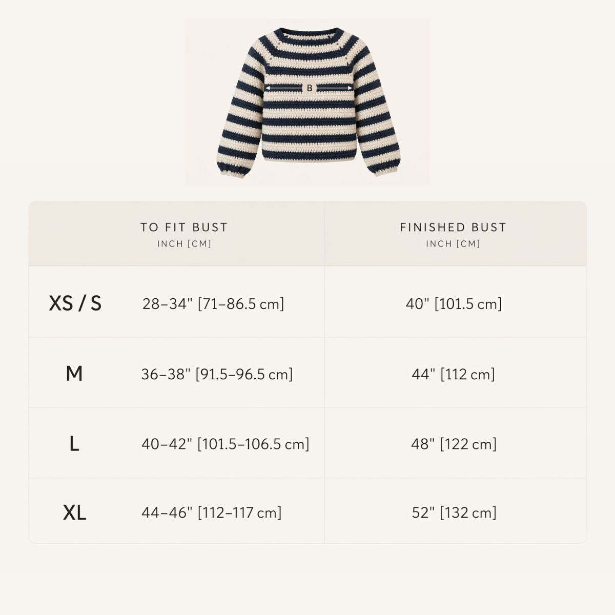 Cloudy Stripes Sweater - Beginner Crochet Kit