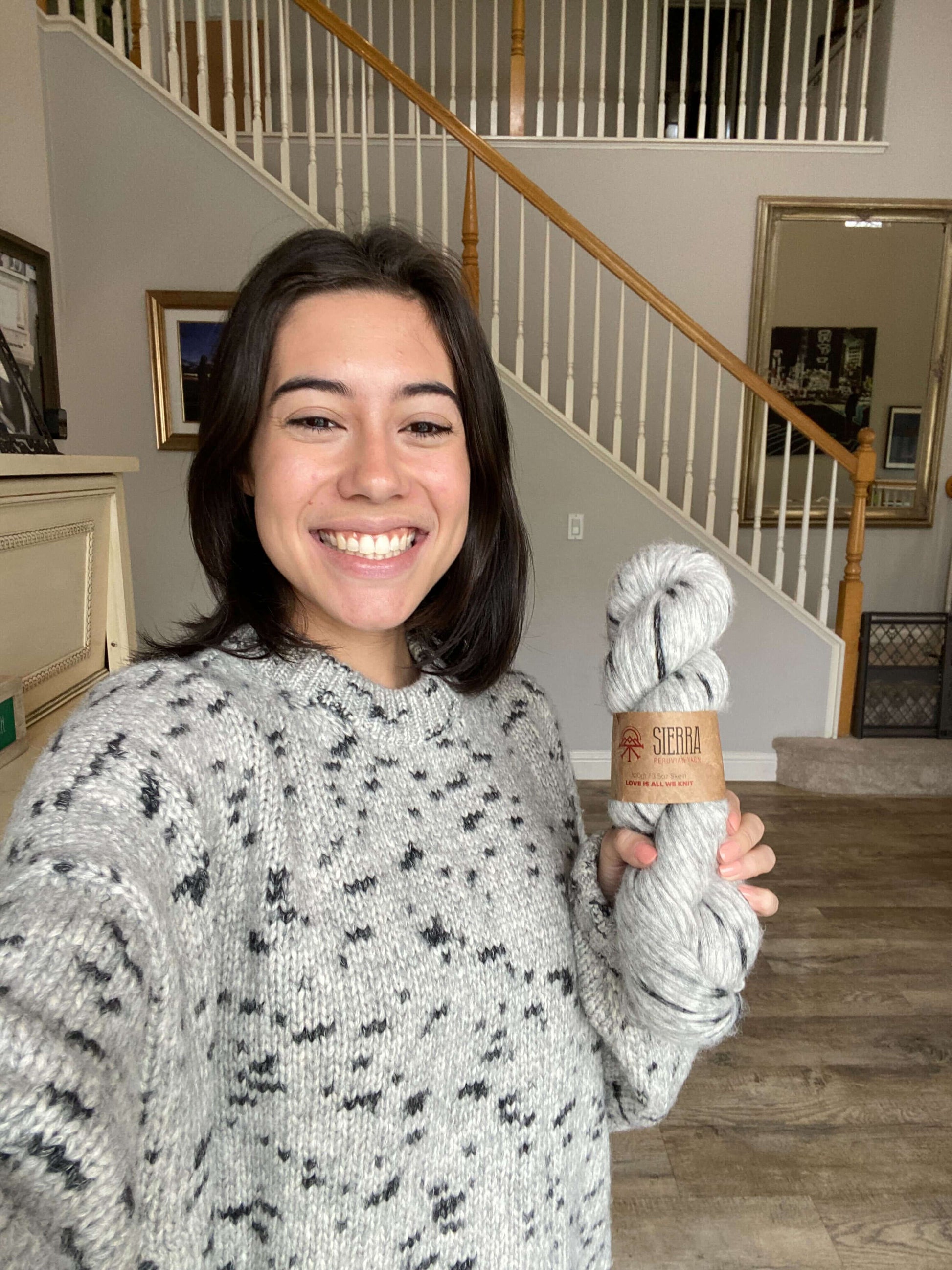 Pattern Only Alpaca Hug Oversize Sweater