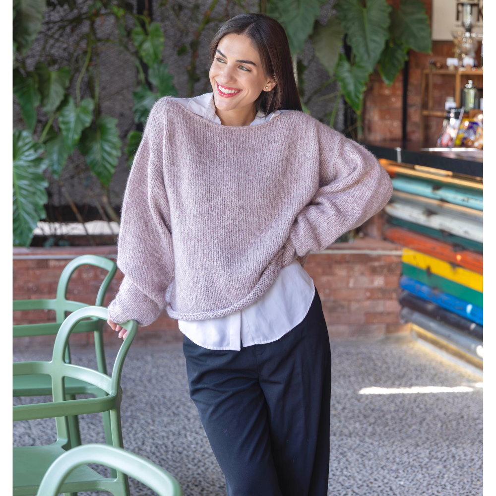 Sweet Rose Sweater - Beginner's Knitting Kit