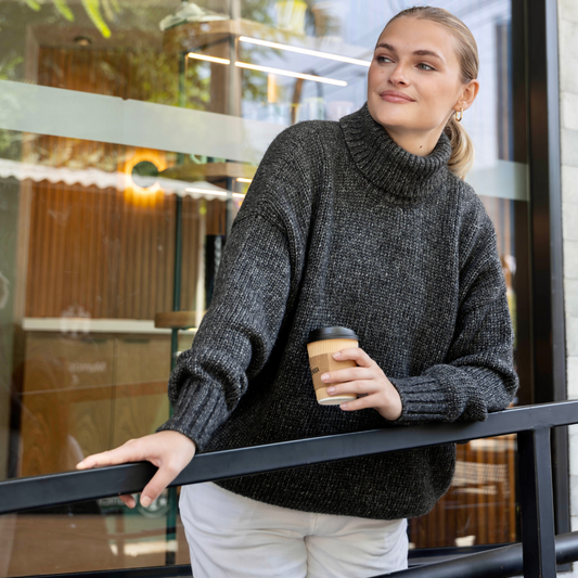 Solid Alpaca Hug Oversize Sweater - Knitting Kit