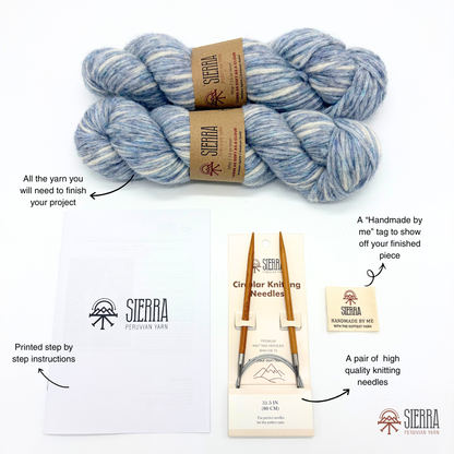 The Aurora Scarf - Beginner's Knitting Kit