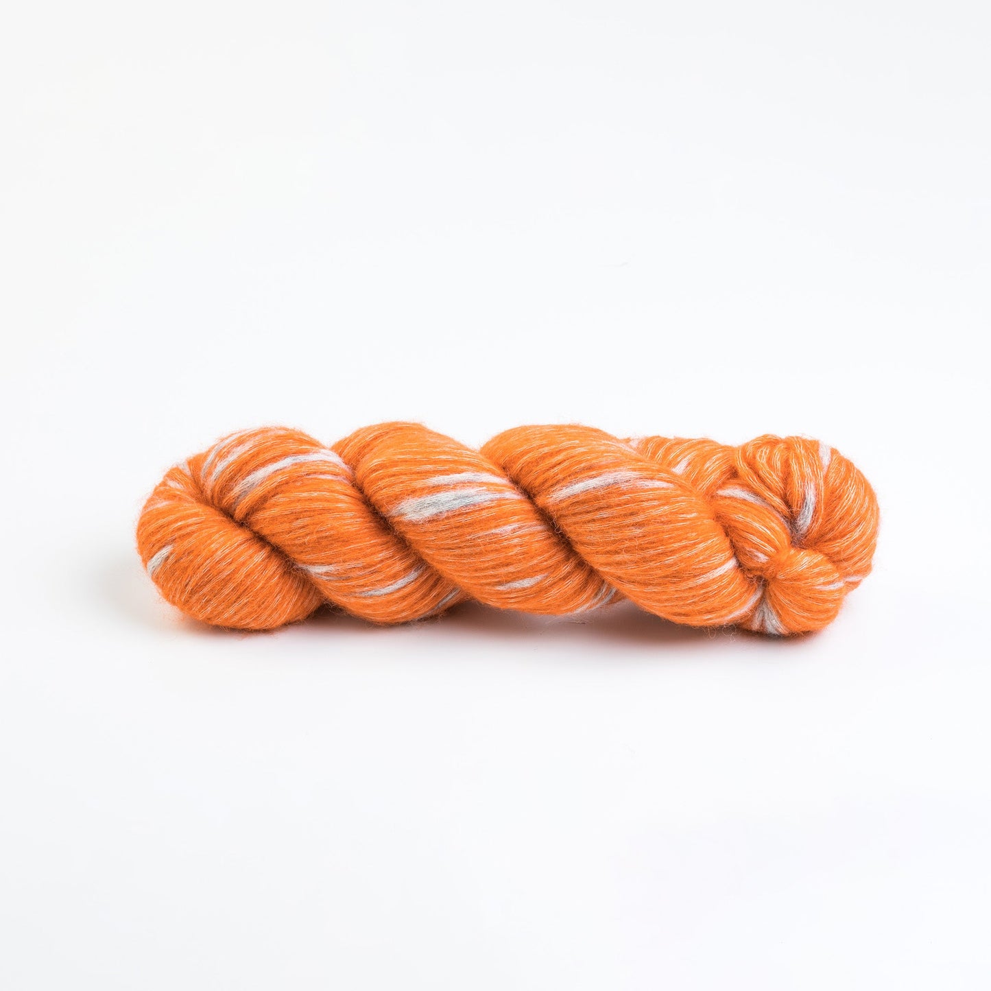Orange and White Knitting Kit Alpaca Oversize Sweater