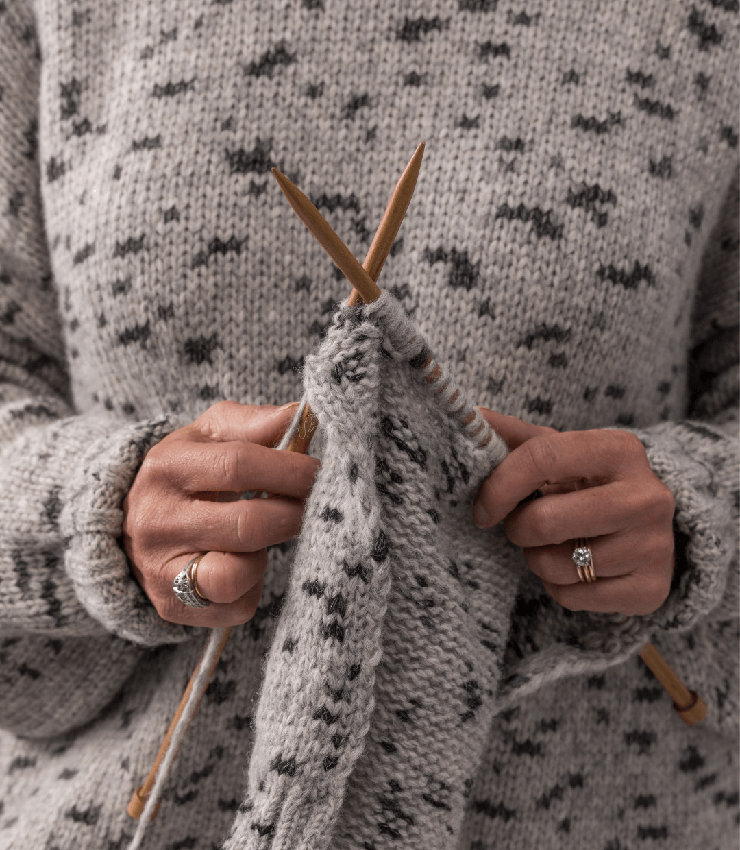 Pattern Only Alpaca Hug Oversize Sweater