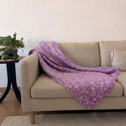 DreamCloud Blanket Kit Lavender Ivory Cloudtouch Baby Alpaca Pima Cotton Beginner Knitting Kit