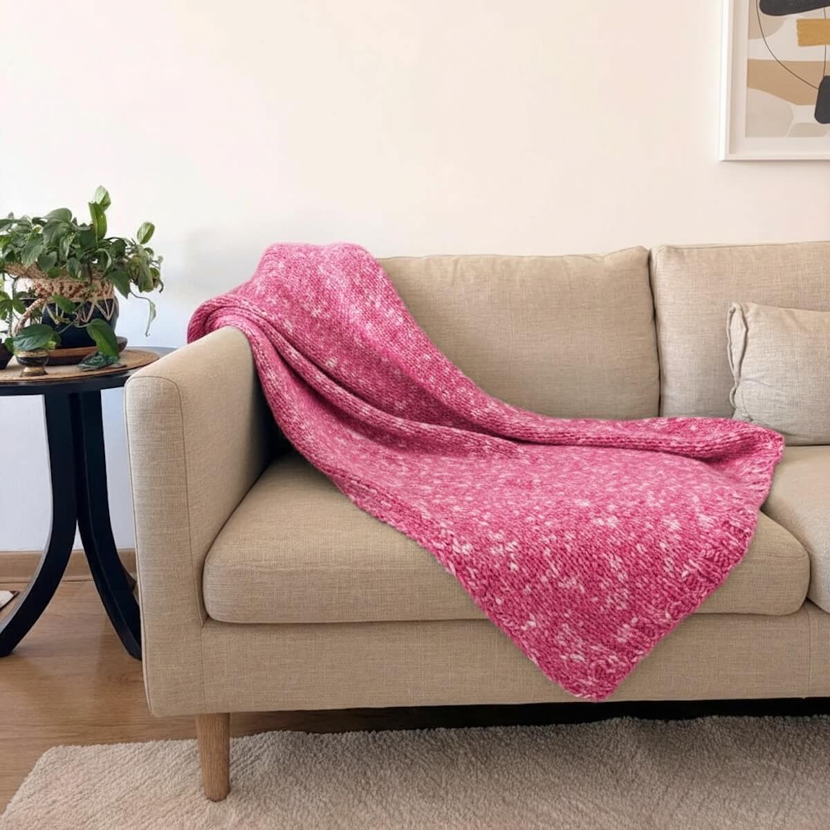 DreamCloud Blanket Kit Pink White Cloudtouch Baby Alpaca Pima Cotton Beginner Knitting Kit