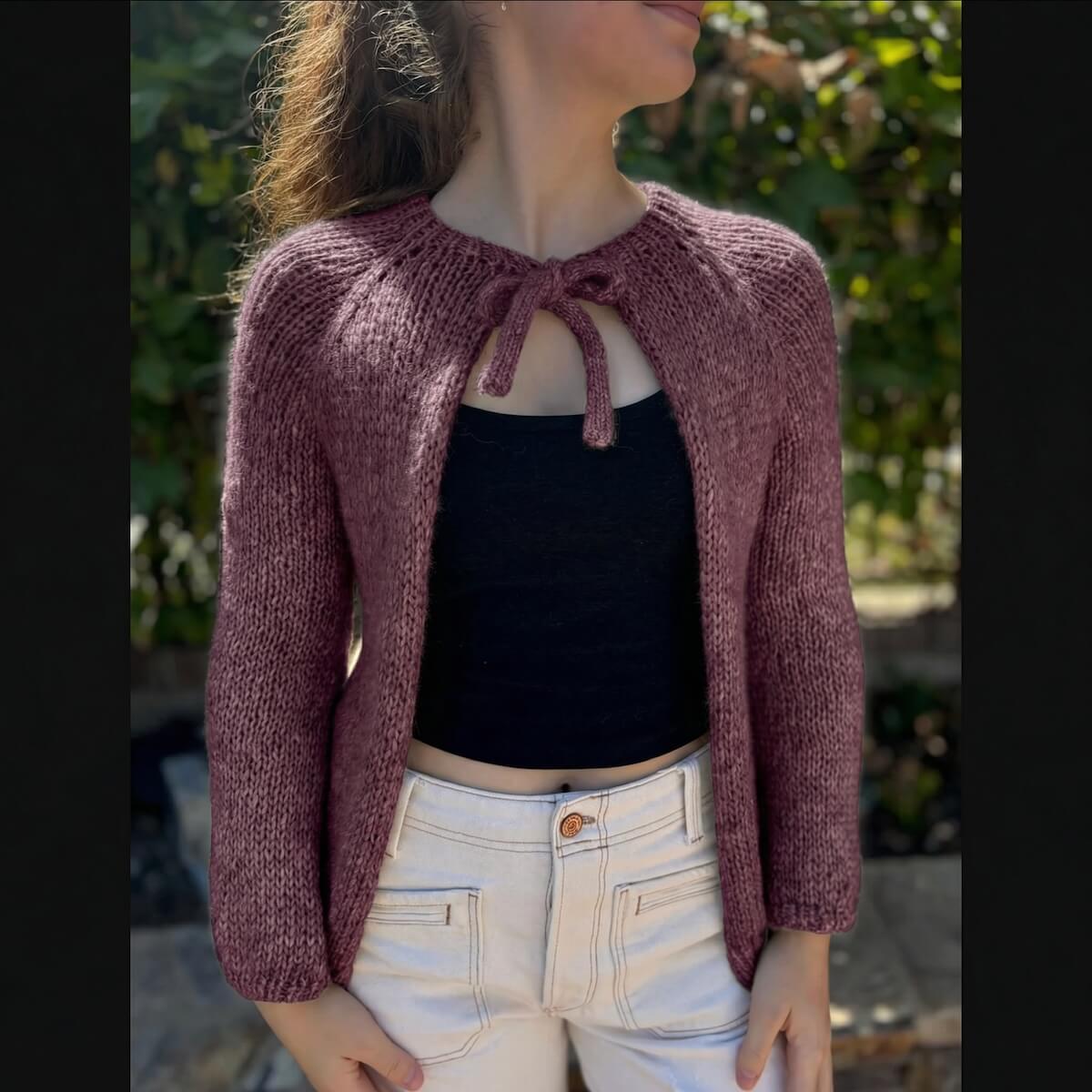 Plié Cardigan - Knitting Kit