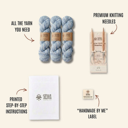 The Easy Sunday Vest -  Beginner Knitting Kit (Men)