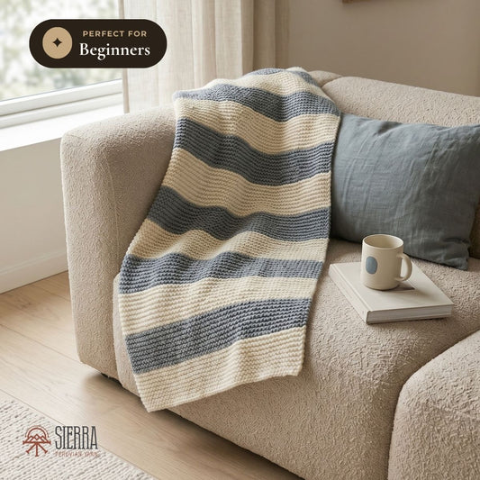 Little Dreams Baby Blanket - Beginners  Knitting Kit