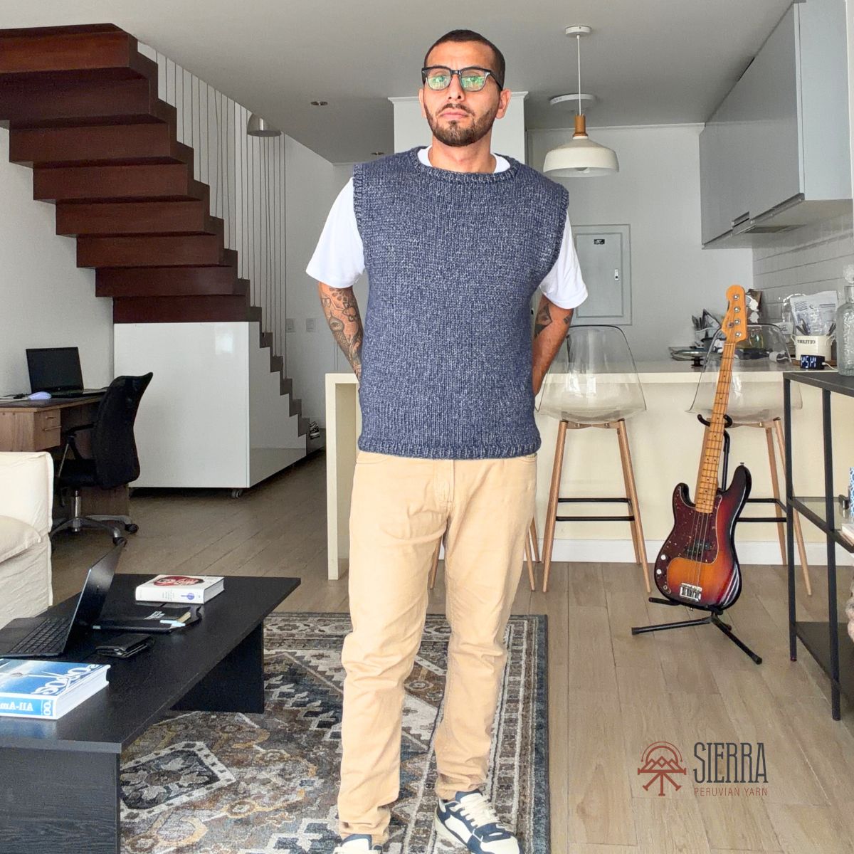The Easy Sunday Vest -  Beginner Knitting Kit (Men)