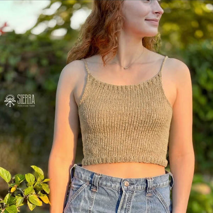 Soleil Tank - Cotton - Beginner's Knitting Kit