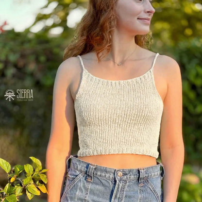 Soleil Tank - Cotton - Beginner's Knitting Kit