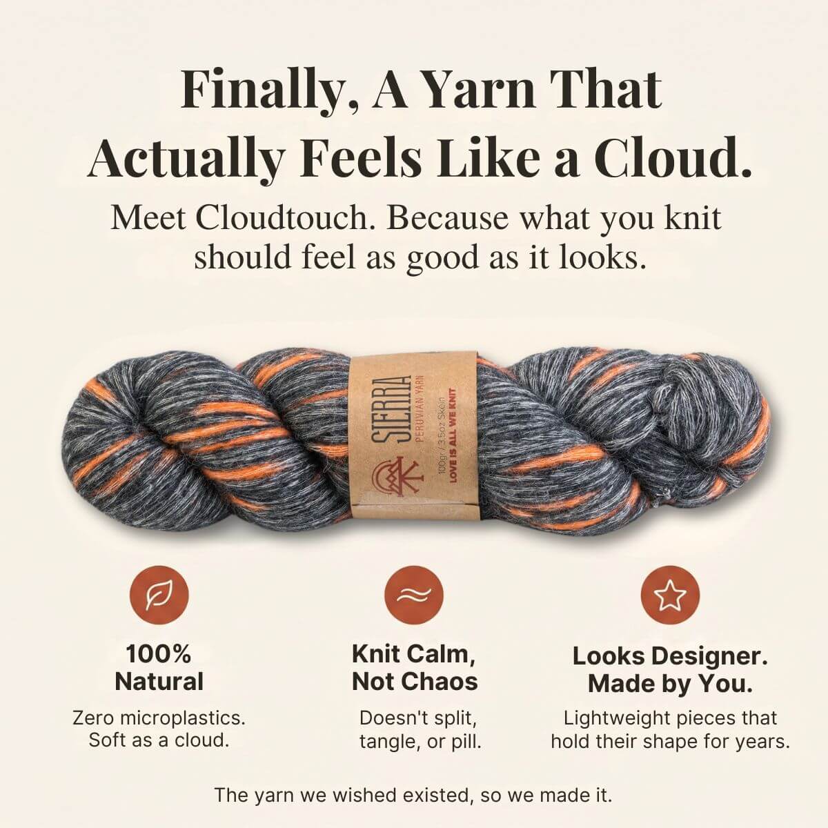 Why Cloudtouch Baby Alpaca Pima Cotton speckled yarn Feels Different From Regular Yarn Non-Itchy Sweater Knitting Kits Infographic