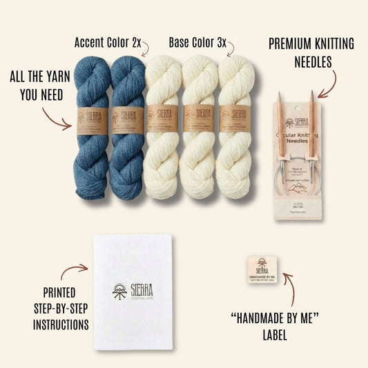 Little Dreams Baby Blanket - Beginners  Knitting Kit