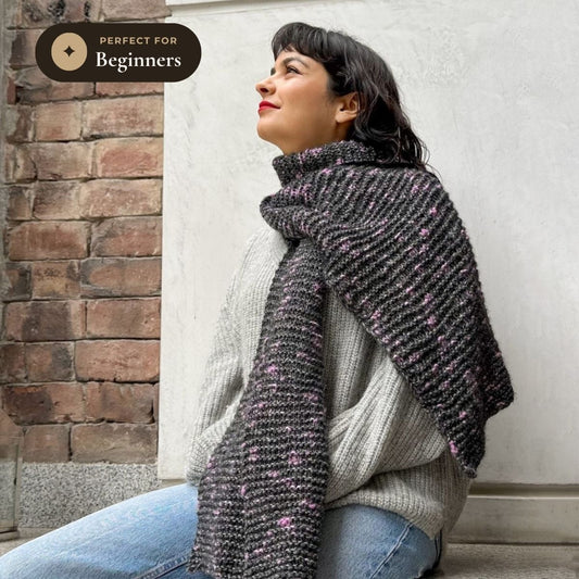 The Aurora Scarf - Beginner Knitting Kit