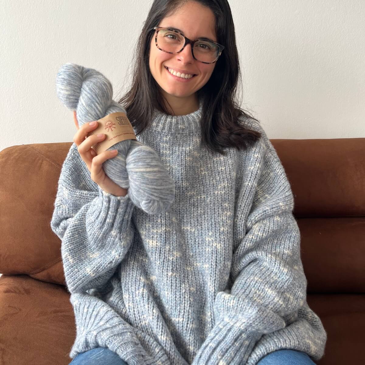 argue⭐︎ALPACA WOOL WIDE KNIT PULLOVER Oversized Alpaca knit sweater.
