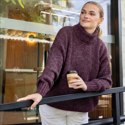 Solid Alpaca Hug Oversize Sweater - Knitting Kit