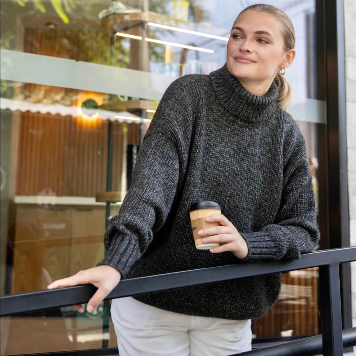 Solid Alpaca Hug Oversize Sweater - Knitting Kit