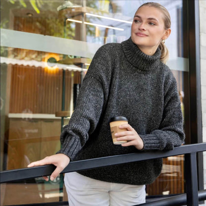 Solid Alpaca Hug Oversize Sweater - Knitting Kit