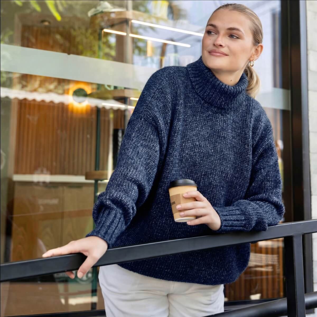 Solid Alpaca Hug Oversize Sweater - Knitting Kit