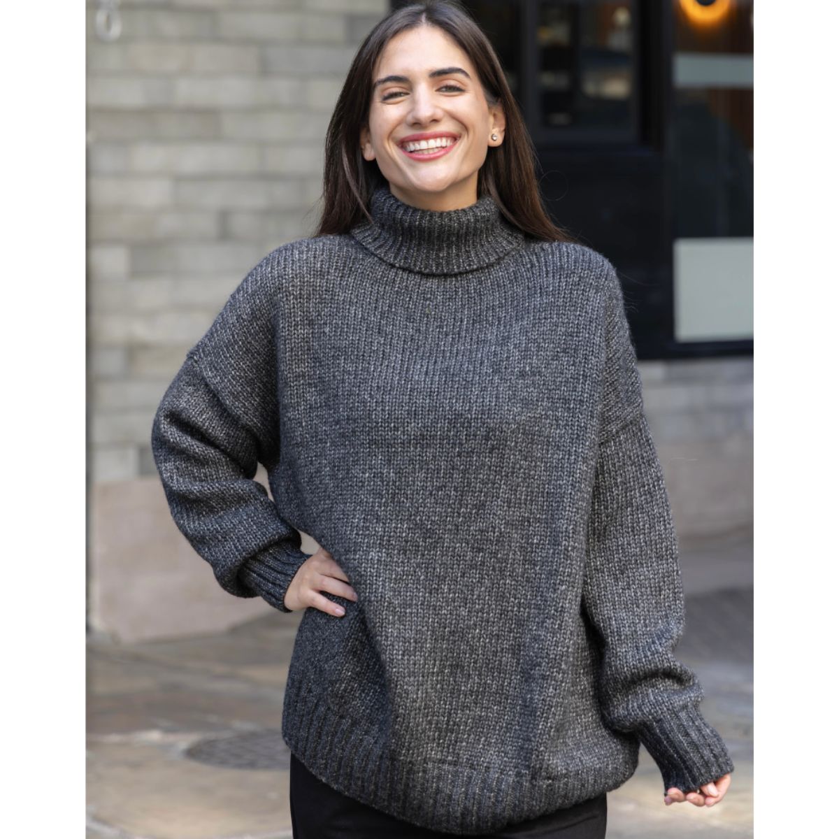 Solid Alpaca Hug Oversize Sweater - Knitting Kit