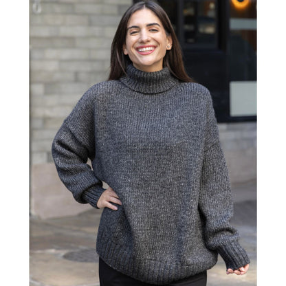 Solid Alpaca Hug Oversize Sweater - Knitting Kit