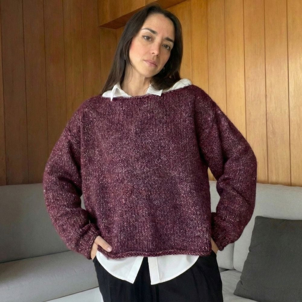 Sweet Rose Sweater - Beginner Knitting Kit
