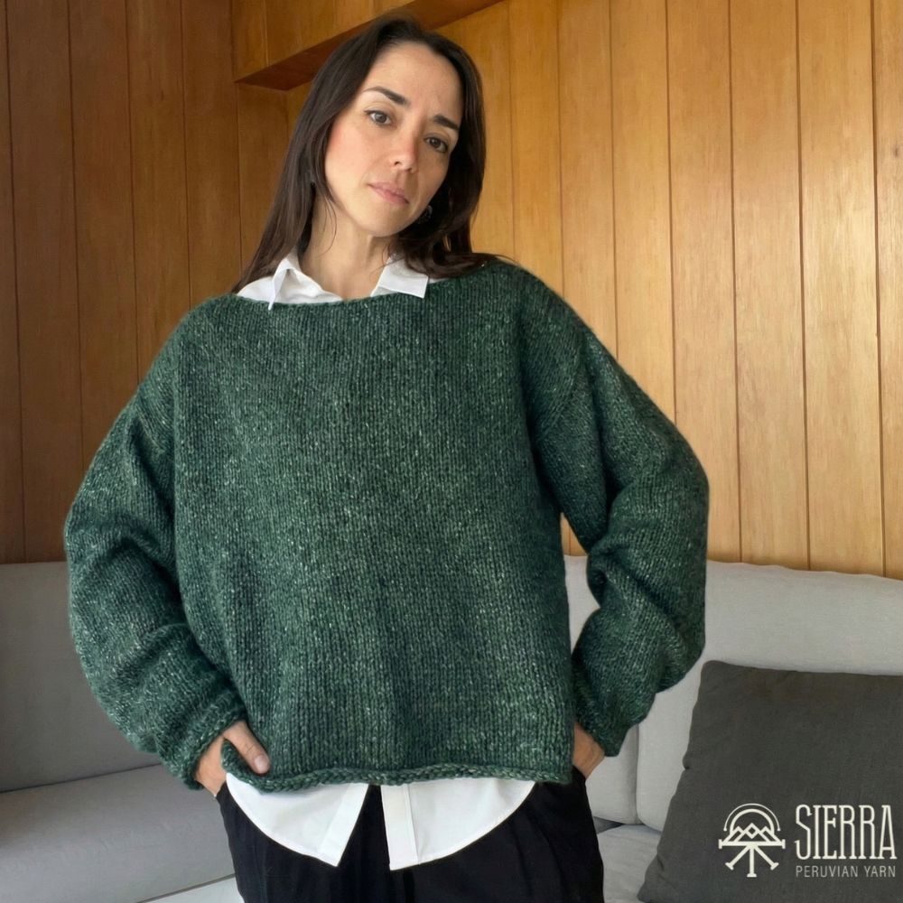 Sweet Rose Sweater - Beginner Knitting Kit