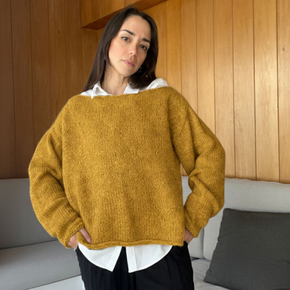 Sweet Rose Sweater - Beginner Knitting Kit
