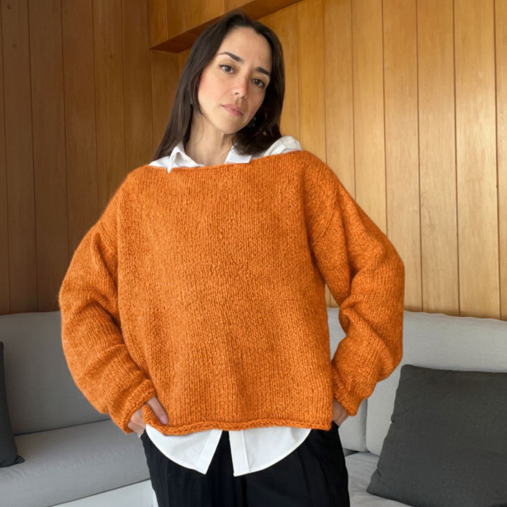 Sweet Rose Sweater - Beginner Knitting Kit