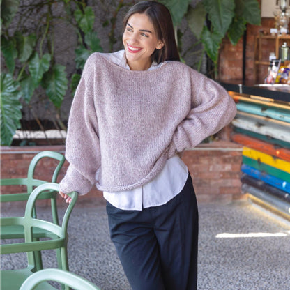 Sweet Rose Sweater - Beginner Knitting Kit