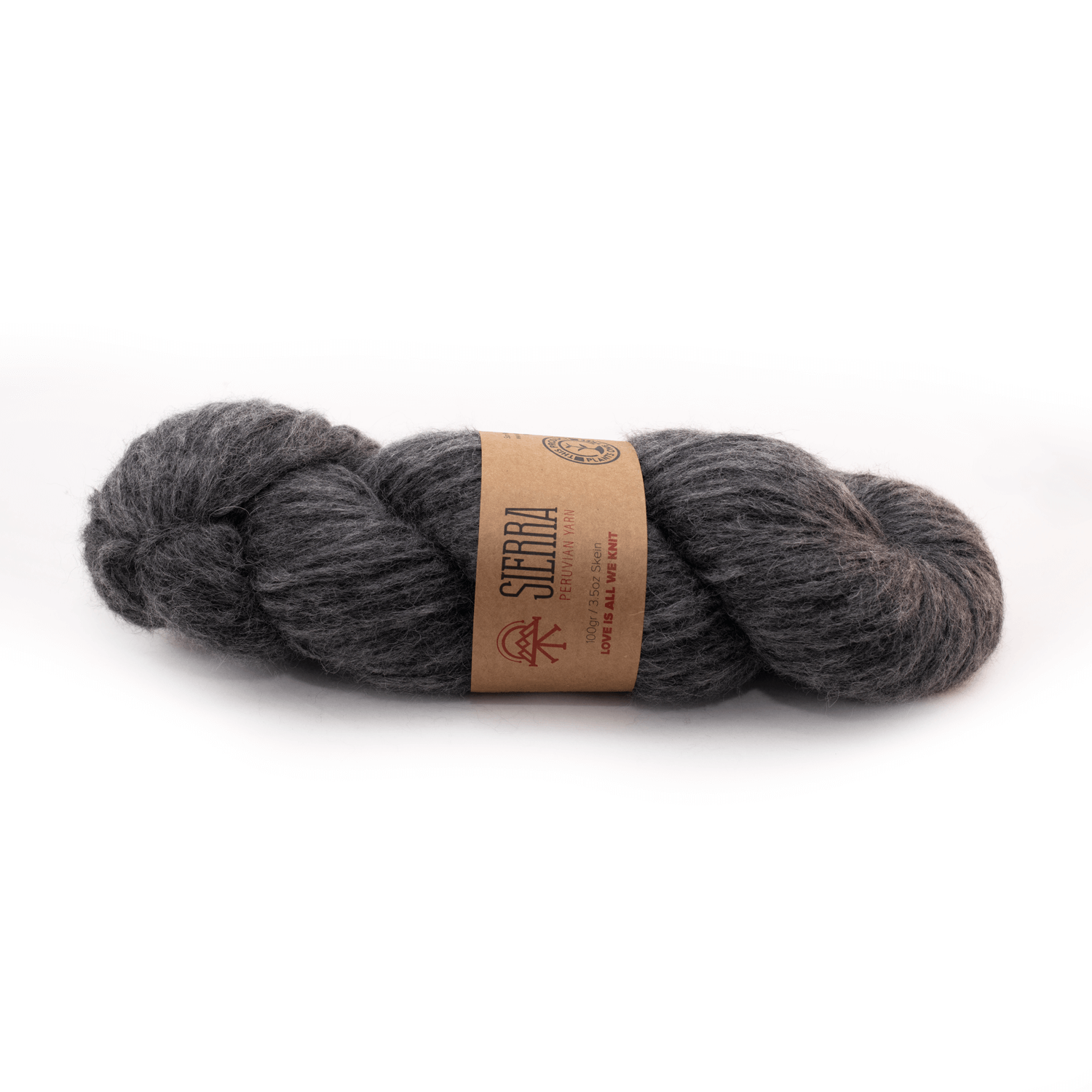 Alpaca Dark Grey Light pullover Knitting Kit